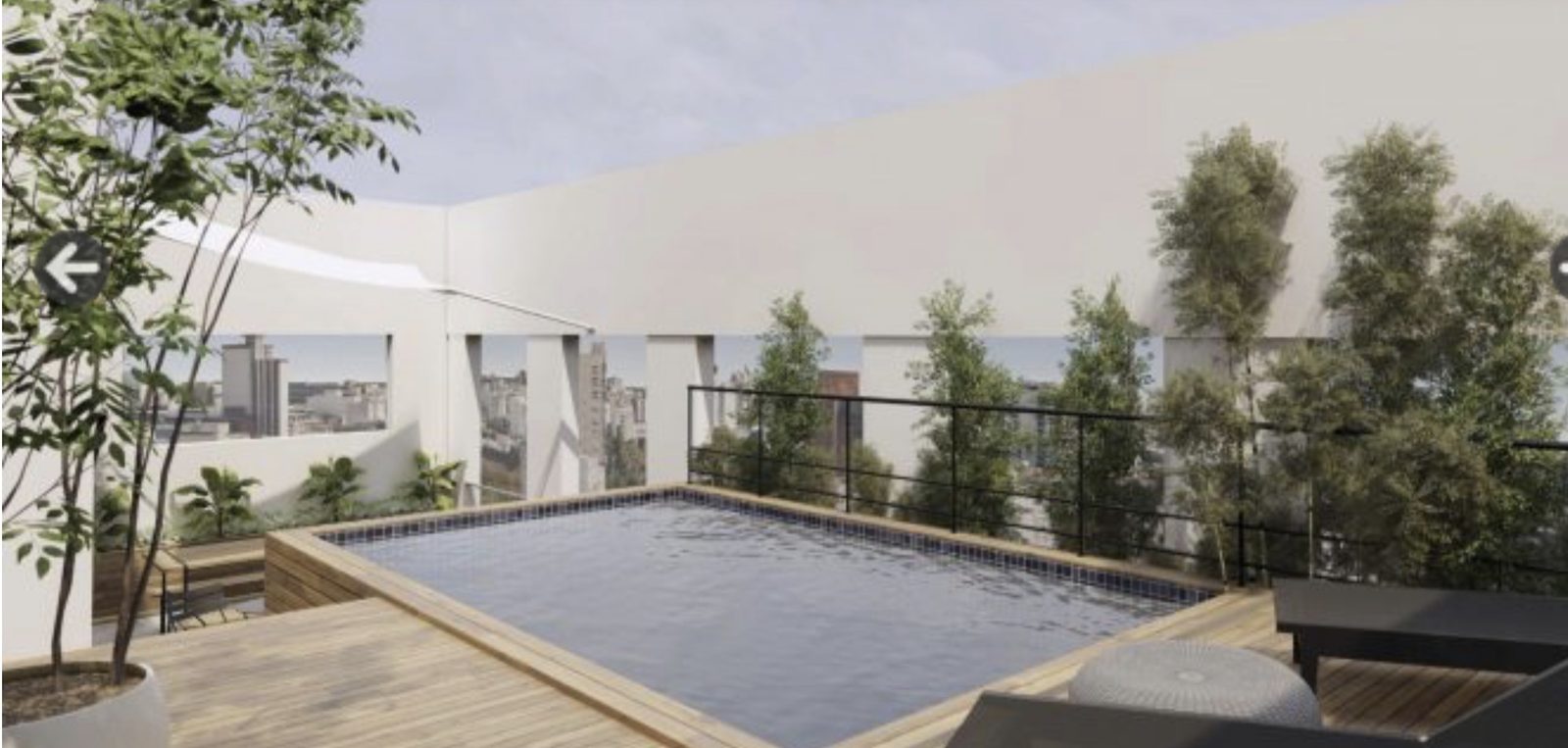 Próximo desarrollo · piscina en terraza