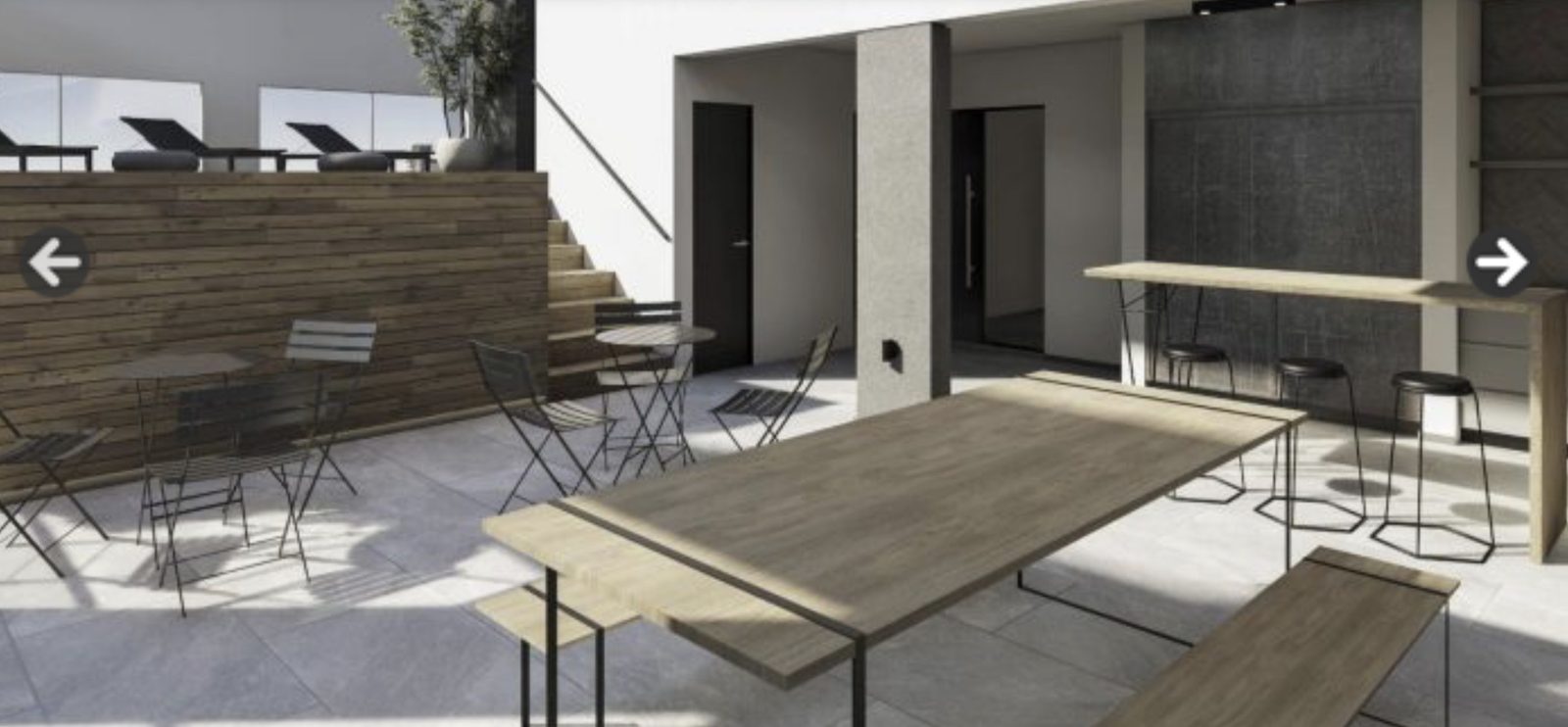Próximo desarrollo · terraza con parrilla
